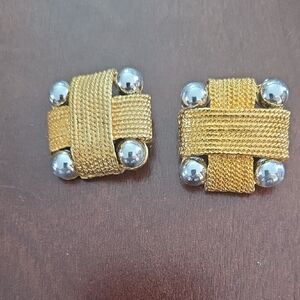 Elegant Gold and Silver Brooch Set